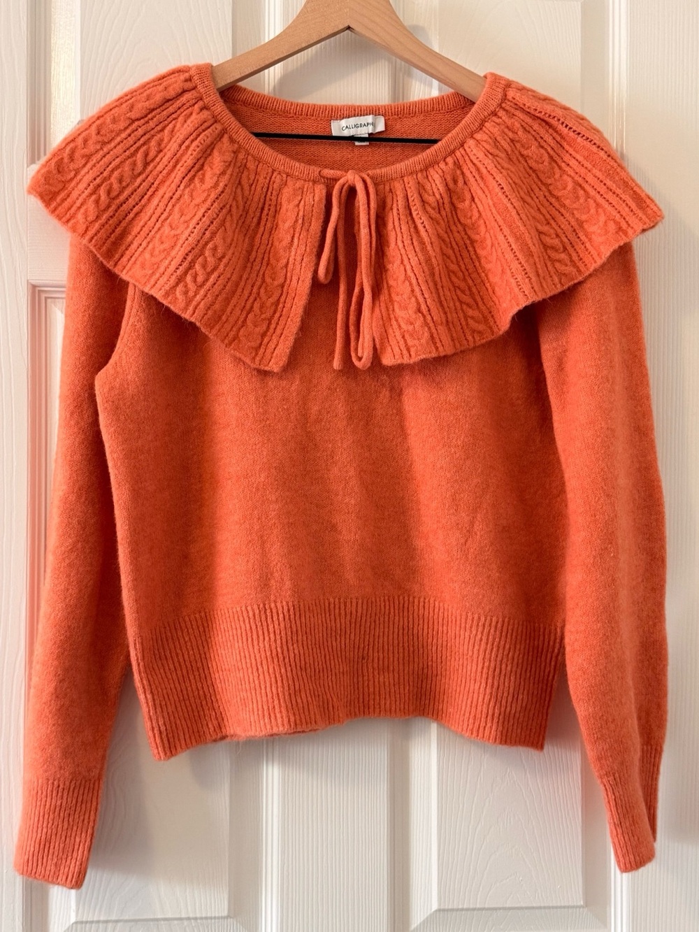 Calligraphie Oversized Collar Knit Sweater